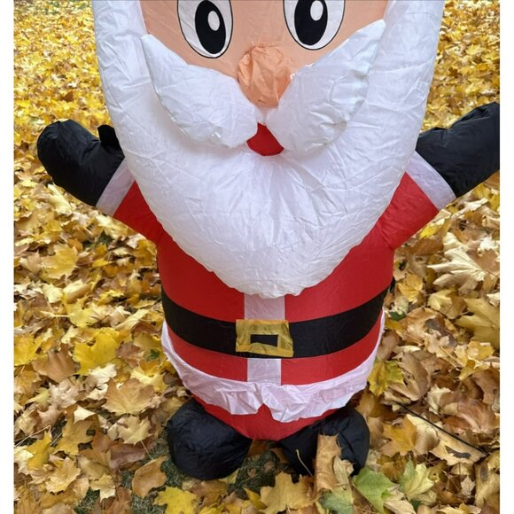 Christmas Inflatable Santa with Puffy Coat 4ft - Picture 6 of 6